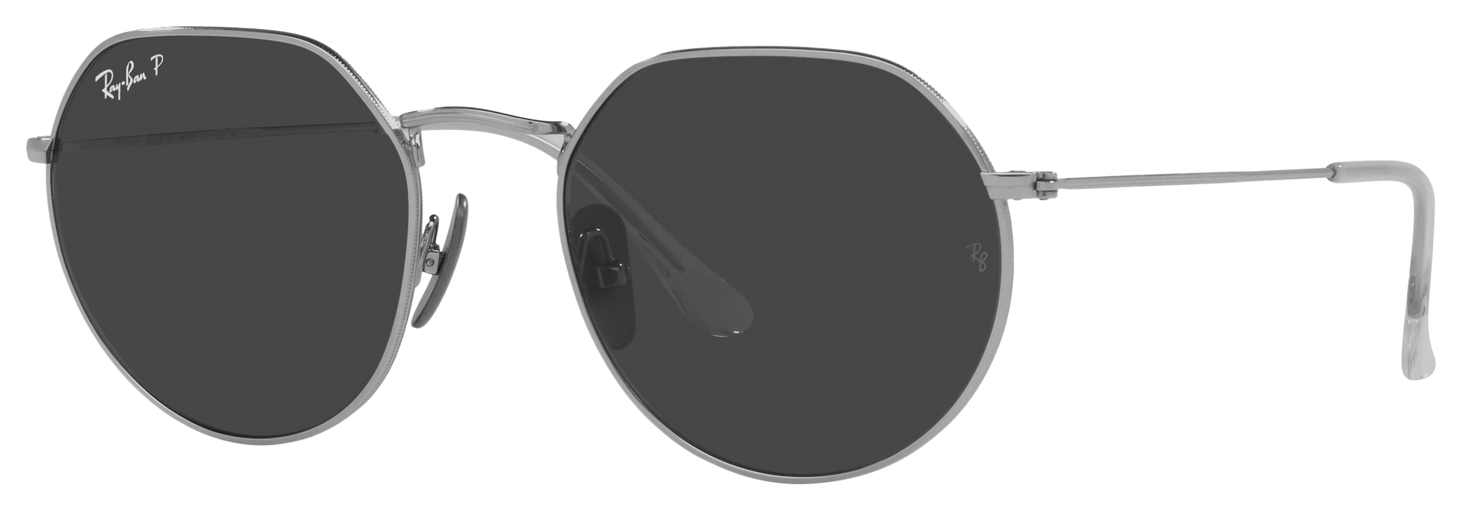 RayBan Jack Titanium RB8165 Glass Polarized Sunglasses Black/Silver